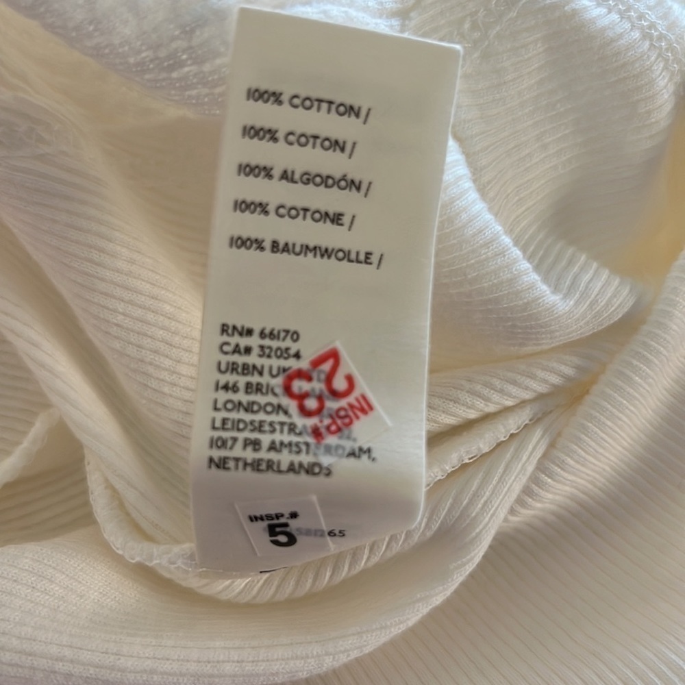 NWT Free People Santa Clara Thermal Long Sleeve V Neck Top Alabaster Small - Picture 5 of 5